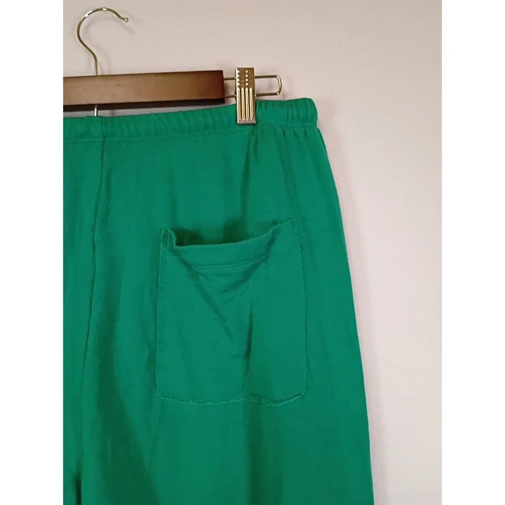 Retro Sporty Unbranded Unisex L Green Elastic Waist Jogger Sweatpants